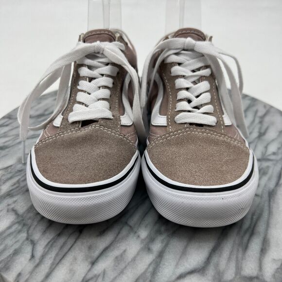 Vans Old Skool Shoes Womens 5.5 Taupe Suede and Canvas Lace Up Skate Sneaker - Picture 3 of 11